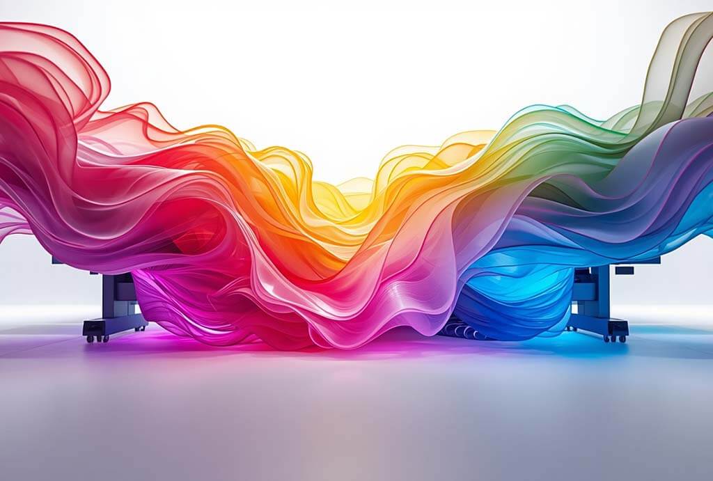 imagenabstracta de colores en un ploter